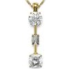 Image 1 : 1.75 ctw Cushion Cut Diamond Designer Necklace 18K Yellow Gold