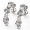 Image 1 : 4.16 ctw Oval Cut Diamond Designer Earrings 18K White Gold