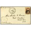 Image 1 : CHINA Cover to NEW YORK state franked by single 1879 10 c. brown 