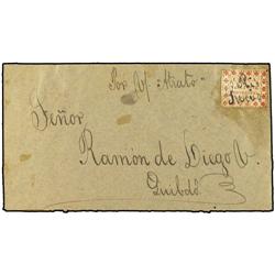 COLOMBIA Dirigida a QUIBOLO. 5 c. Rojo