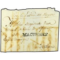 CUBA FRONTAL circulado a LA HABANA