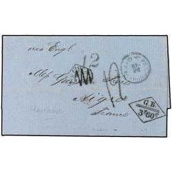 CUBA Stampless envelope to FRANCE 