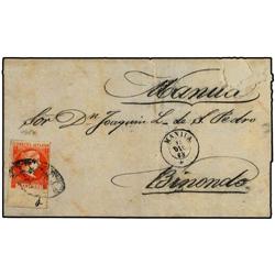 PHILIPPINES MANILA a BINONDO. 5 cts. Bermellón