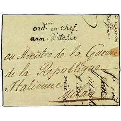 FRANCE Entire letter on printed headed paper ´Troupes Francaises....dans la Republique Italienne´