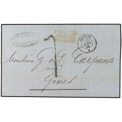 FRANCE MARSEILLE a GENES. Fechador del Paquebot