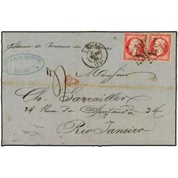 FRANCE Entire letter to Rio de Janeiro 