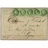 Image 1 : FRANCE Cover franked with five 5 c. Ceres (Yv 53)