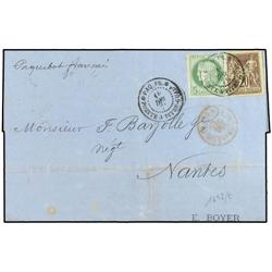 GUADELOUPE Envelope to France bearing French General Colonies