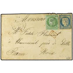 INDO-CHINA ´Correspondence Militaire´ cover to LILLE