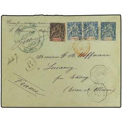 MARTINIQUE Registered postal stationary envelope 