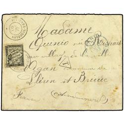 ST. PIERRE AND MIQUELON Unpaid envelope to France