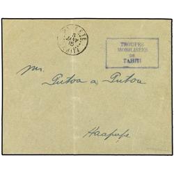 TAHITI Local mail envelope to Haapape