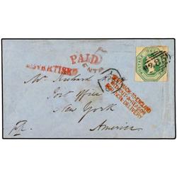 GREAT BRITAIN Cover to Post Office, New York, 