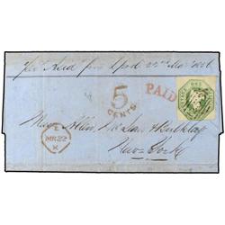 GREAT BRITAIN Entire letter per Cunard ´Asia´ to NEW YORK 