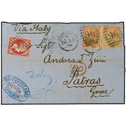 GREAT BRITAIN Cover endorsed ´Via Italy´