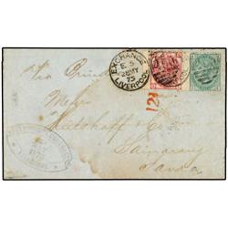 GREAT BRITAIN Cover endorsed ´Via Brindisi´