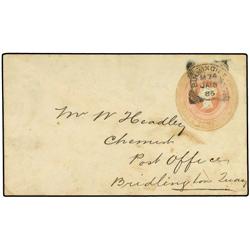 GREAT BRITAIN 1 d. Postal stationery envelope