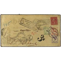 BRITISH EAST AFRICA Underpaid envelope from the United States