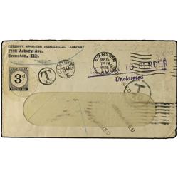 GOLD COAST Unstamped envelope from Evanston Ill 