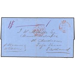 DOMINICA DOMINICA a ESCOCIA. Marca PAID/AT/DOMINICA