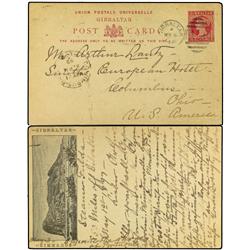 GIBRALTAR 10 c. illustrated postal stationary card