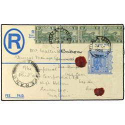 MALAYA Registered postal stationary envelope 10 cent