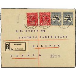 NORTH WEST  PACIFIC ISLANDS Registered cover to CANADA,