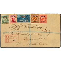 NEW ZEALAND Registered cover to MYSORE