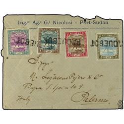 SUDAN Cover to Palermo franked by Camel Postman
