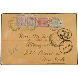 ZULULAND Registered cover to NEW YORK