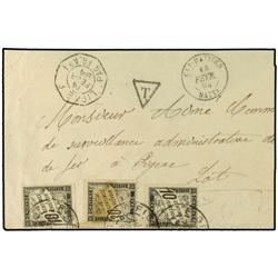 HAITI Unstamped envelope to France