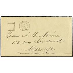 HAITI JACMEL a MARSELLA. 2 sobres circulados