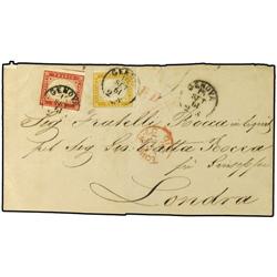 ITALIAN STATES: SARDINIA GENOVA a LONDRES. 40c