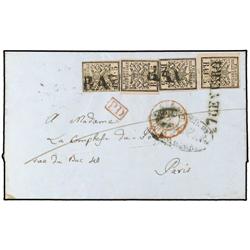 ITALIAN STATES: PAPAL STATES Entire letter to Paris