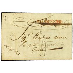 ITALY MARITIME MAIL Entire from CONSTANTINOPLE