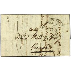 ITALY MARITIME MAIL Entire from TUNIS to GENOVA