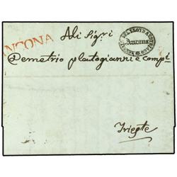 ITALY MARITIME MAIL Paid entire to TRIESTE