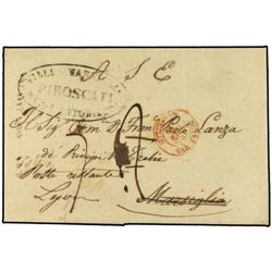 ITALY MARITIME MAIL Entire from NAPLES to MARSEILLE