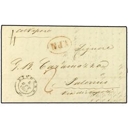 ITALY MARITIME MAIL Entire taken to the Post Office