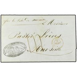 ITALY MARITIME MAIL Entire to MARSEILLE