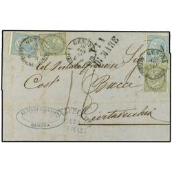 ITALY MARITIME MAIL Entire to the Papal States