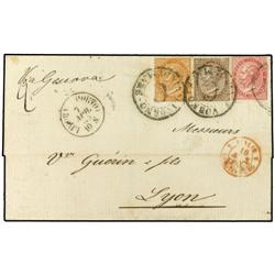 ITALY MARITIME MAIL Wrapper to LYON from NAPOLI