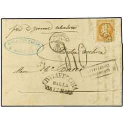 ITALY MARITIME MAIL Entire from MARSEILLE