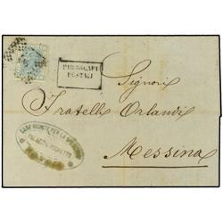 ITALY MARITIME MAIL Entire to MESSINA from NAPOLI