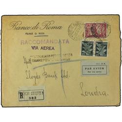 EGEO Registered Air Mail envelope to London