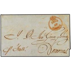 MEXICO Entire letter to VERA CRUZ