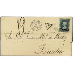 MEXICO Letter sheet used to BURDEOS