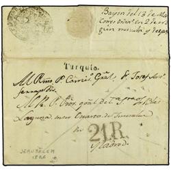 PALESTINE Entire letter written from a Spanish Missionary