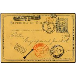 PANAMA PANAMA a LONDRES. Entero Postal 