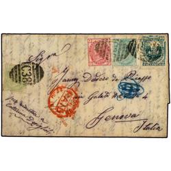 PERU Entire letter to Genoa,